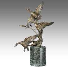Animal Brass Statue Ducks Decoration Bronze Sculpture Tpal-313